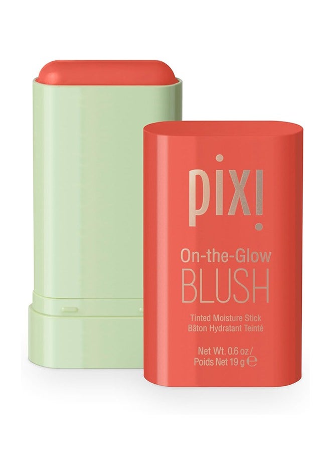 pixi beauty - On-the-Glow Blush, Tinted Moisture Stick Baton Hydrating Tinted, Moisture Blush Stick with Ginseng, Aloe Vera & Fruit Extracts, for Cheeks & Lips, 19g / 0.6oz (Juicy) - Image 1