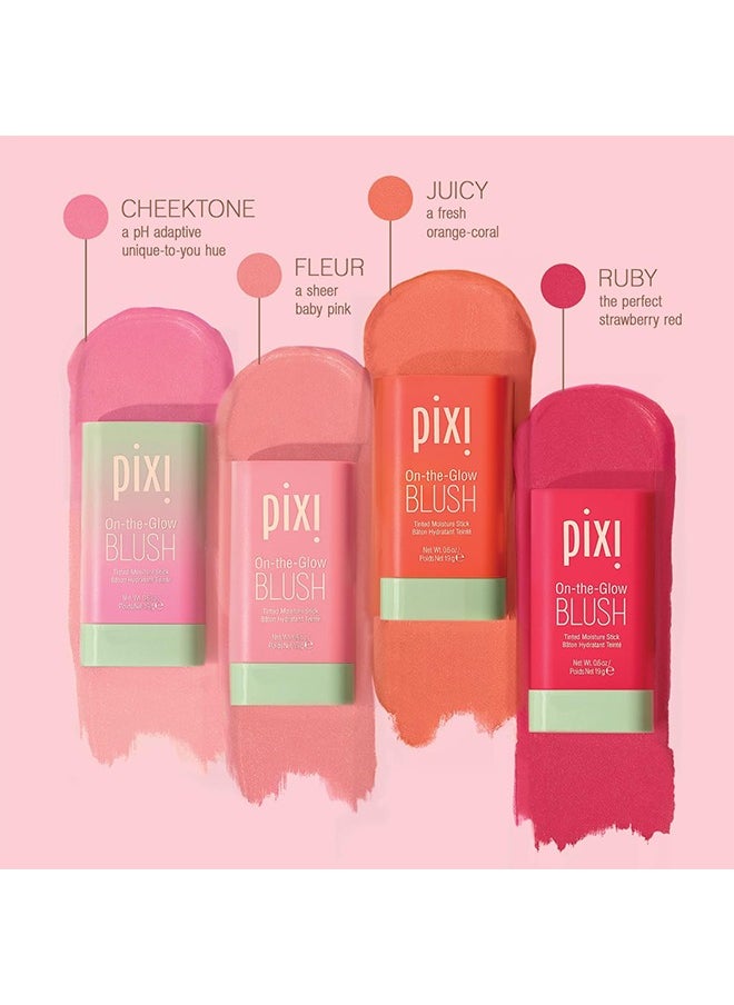 pixi beauty - On-the-Glow Blush, Tinted Moisture Stick Baton Hydrating Tinted, Moisture Blush Stick with Ginseng, Aloe Vera & Fruit Extracts, for Cheeks & Lips, 19g / 0.6oz (Juicy) - Image 1