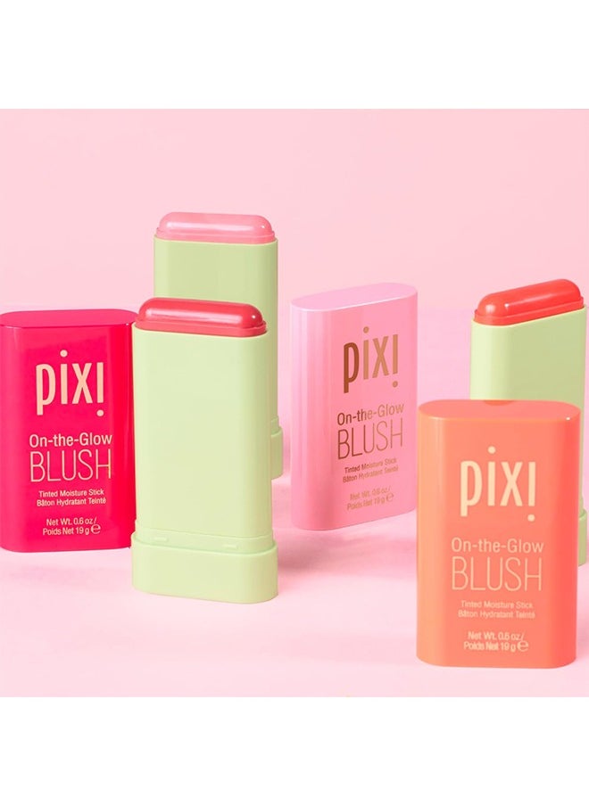 pixi beauty - On-the-Glow Blush, Tinted Moisture Stick Baton Hydrating Tinted, Moisture Blush Stick with Ginseng, Aloe Vera & Fruit Extracts, for Cheeks & Lips, 19g / 0.6oz (Juicy) - Image 1