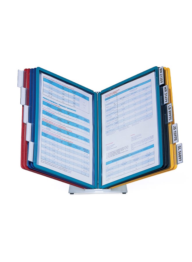 Durable 10 Pcs Multi-Colored A4 Desk Frame for Document Display for Exhibition Halls, Restaurants, Offices, Public Places, 10-Piece Pack - Image 5