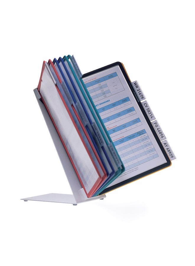 Durable 10 Pcs Multi-Colored A4 Desk Frame for Document Display for Exhibition Halls, Restaurants, Offices, Public Places, 10-Piece Pack - Image 1