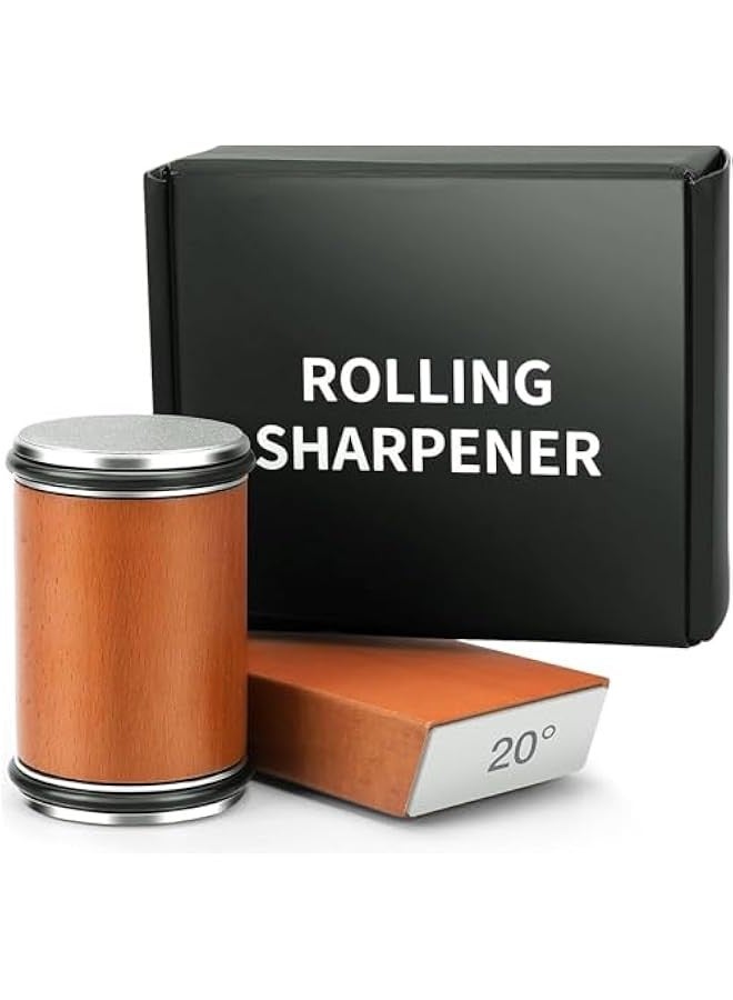 بيوينتي تي ان تي ايه اي ايه اتش ال مسن سكاكين دوارة، مجموعة مسن السكاكين المتدحرجة مناسبة لأي مسن سكاكين في المطبخ، وتدعم أسطوانة شحذ السكاكين الإمالة المغناطيسية عند 15 درجة و20 سكين - Image 1