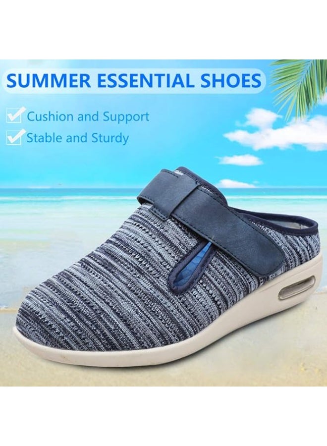 السحب نعال يو يون للجنسين لمرضى السكري، بعرض إضافي، مع إغلاق قابل للتعديل، تُناسب حالات الوذمة الأخمصية، والتهاب اللفافة الأخمصية، والتهاب المفاصل، وتورم القدمين. - Image 3