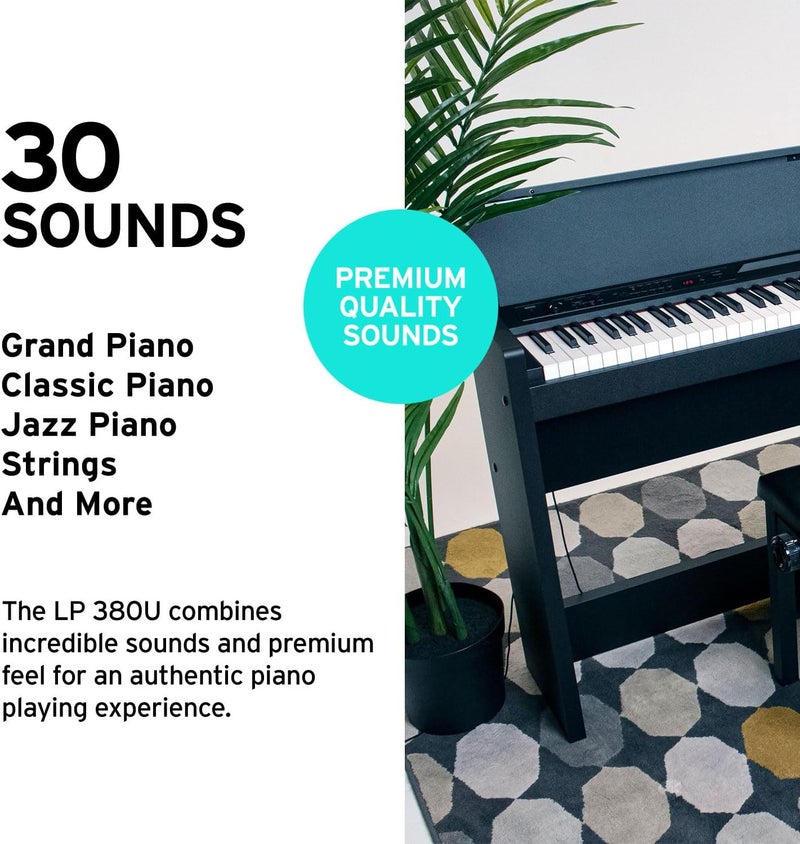كورج بيانو كورج الرقمي LP-380U مع حامل - تشطيب بنقشة خشب الورد - Image 2