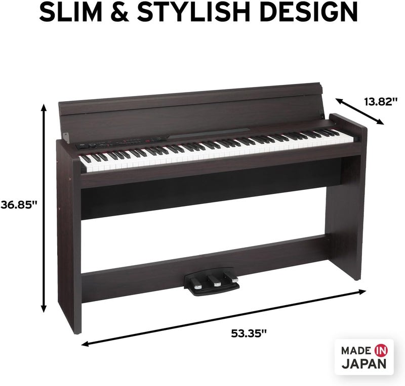 كورج بيانو كورج الرقمي LP-380U مع حامل - تشطيب بنقشة خشب الورد - Image 3