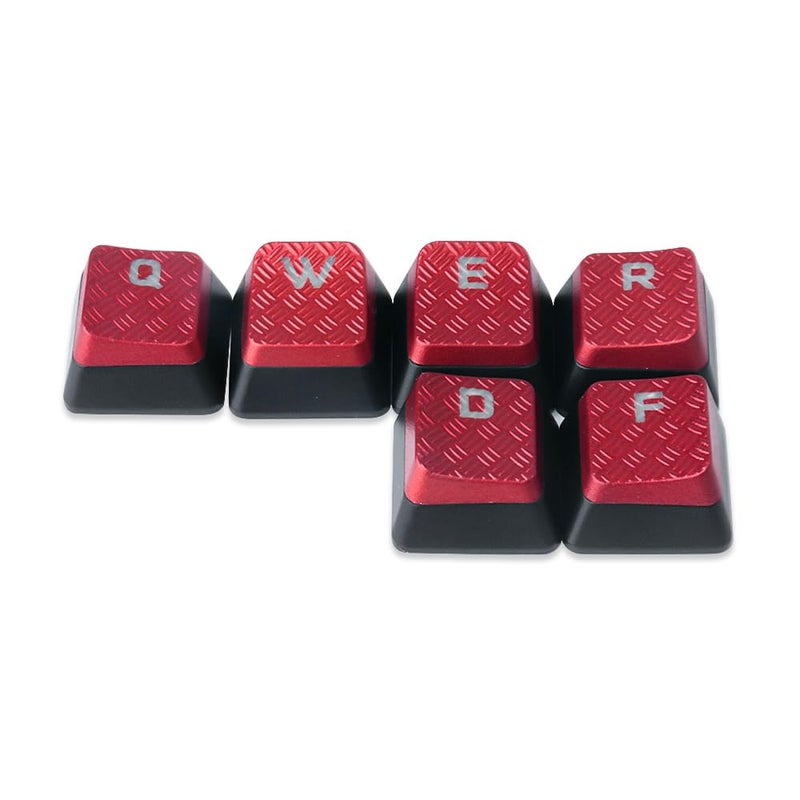 HUYUN 10Keys Corsair FPS Red Backlit Keycaps Replacement for Cherry Key Switches Gaming Keyboards(QWERDF+WASD) - Image 2