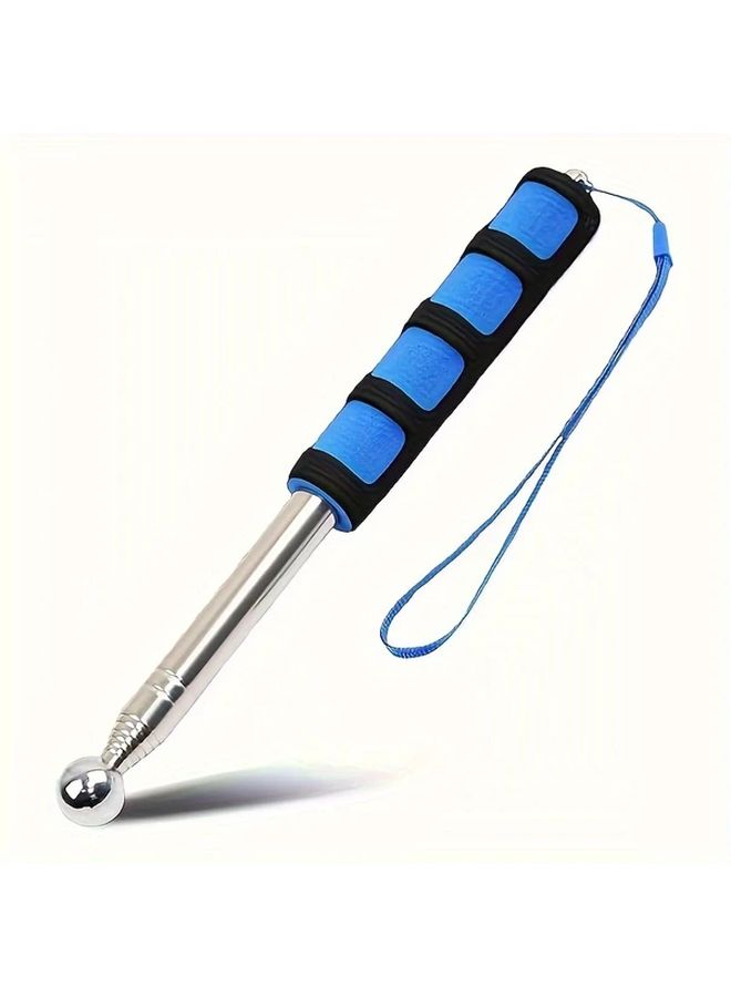Blue 47 Inch Extendable Survival Hammer With Glass Breaker Non Slip Grip - Image 4
