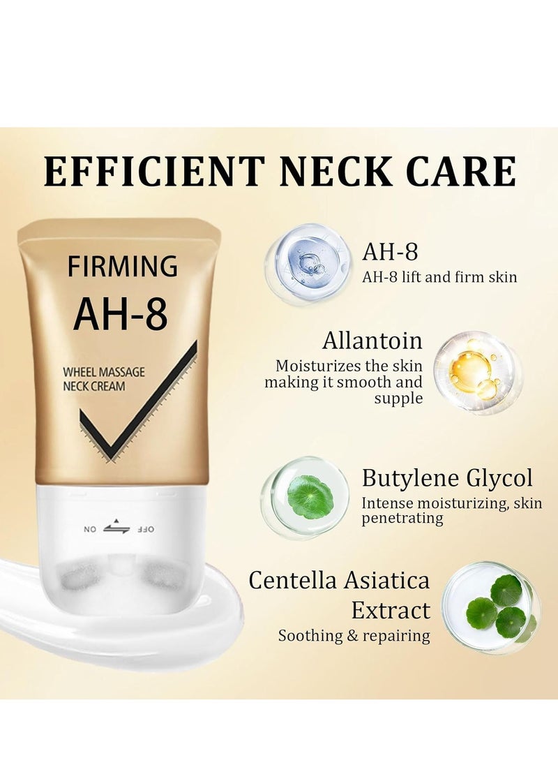 Hoygi Ah-8 Neck Firming Cream with Double Roller Massage Tighten and Lift Neck Cream for Sagging Skin Ah-8 Firming Cream for Smoother Youthful Neck and Décolletage 120g  - Image 5