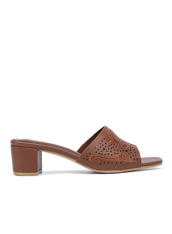 فايور Stylish Textured Block Heel Sandal HL 314