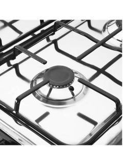 Long Leaf Gas stove, 4 burners, military production, from Long Life, black color, stainless surface, self-igniting, glass cover, size 55/55 cm  - Image 3