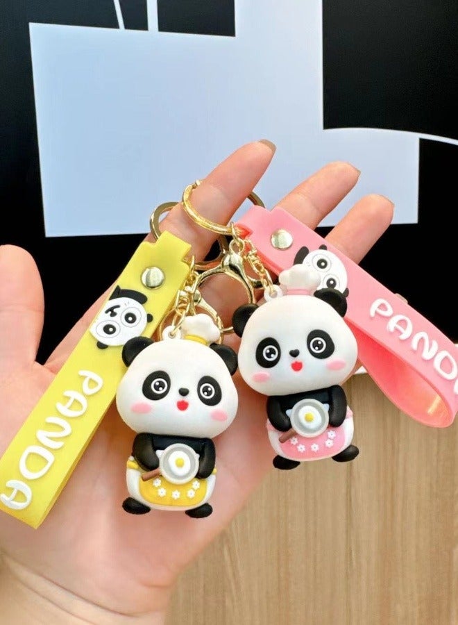 Cute Animal Keychain | Panda Chef with Pan Key Pendant | Novelty Gift for Christmas, Birthday, Car Accessory for Women & Men - Image 4