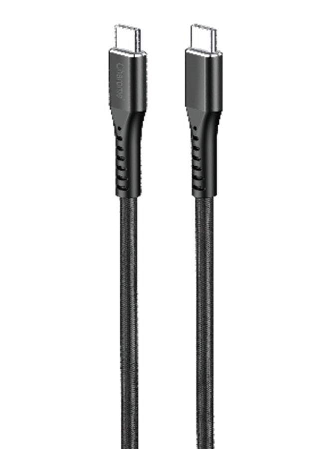 Charome C22-04 USB-C to USB-C Charging Data Cable – 1m, Nylon Braided, 5A Fast Charge, Aluminum Alloy Connectors - Image 1