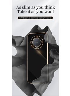 Color Fans Mobile Phone Case for Honor X9a 5G 6.67 inch Electroplated Protective Cover Gold-Black  - Image 2