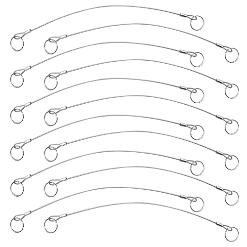 YuCool 12 Pcs Loop Wire Rope Lanyard Cable, YuCool 2mm 316 Stainless Steel Lanyard Cable,Prevent Lose and Suspension of Objectssafety Cable - Image 1