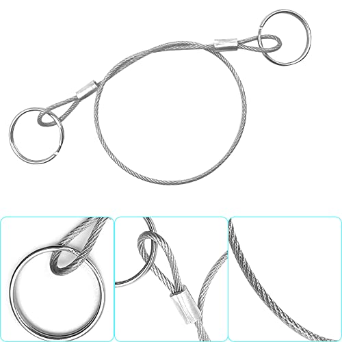 YuCool 12 Pcs Loop Wire Rope Lanyard Cable, YuCool 2mm 316 Stainless Steel Lanyard Cable,Prevent Lose and Suspension of Objectssafety Cable - Image 3