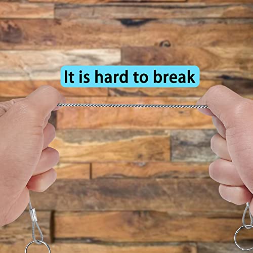 YuCool 12 Pcs Loop Wire Rope Lanyard Cable, YuCool 2mm 316 Stainless Steel Lanyard Cable,Prevent Lose and Suspension of Objectssafety Cable - Image 5
