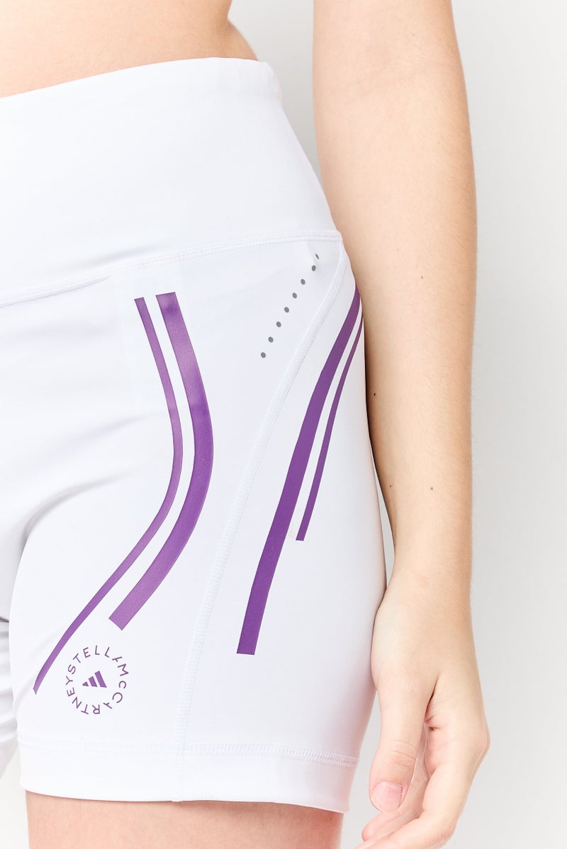 Adidas Adidas by Stella McCartney Women Sportswear Fit Brand Logo Cycling Shorts Tight, White - Image 3