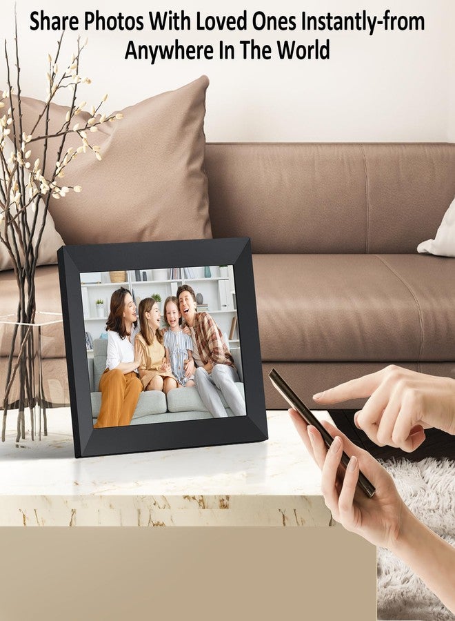 Ciowain Digital Picture Frame Wi-Fi 10.1inch Smart Digital Photo Frame,Electronic Digital Picture Frames Load from Phone,1280x800 HD IPS Touch Screen-Share Photo/Video-Weather/Clock/Alarm-via Free APP-Black - Image 2