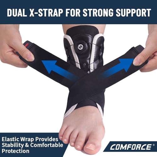 COMFORCE Ankle Brace for Women & Men (US 6-11/Women, 7-10/Men | EU 35-43), Adjustable Metal Support for Sprains, Achilles & Plantar Fasciitis - Breathable Design for Injury Recovery & Sports - Image 5