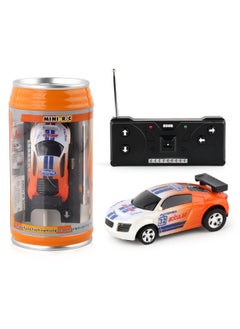 Generic Electric Can Light Remote Control Car Mini Canned Four-way Wireless Remote Control Car Racing Toy Car With Roadblock-Color:1681 Can Remote Control Car Orange 120g  - Image 1