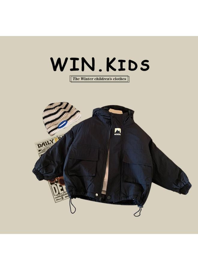 Children's Autumn Waterproof Jacket Children's Clothing Korean Boys' Hooded Jacket Baby Children's Cushion
