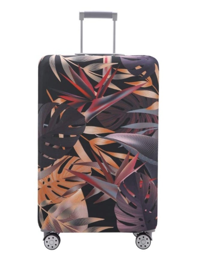 Generic Luggage Protector, Washable Elastic Travel Luggage Cover for 18-21 Inch Luggage Dustproof Anti-scratch Portable Trolley Case Cover Falling Leaves Style (S)  - Image 5
