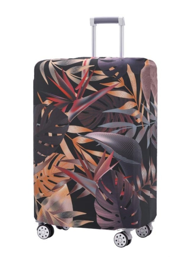 Generic Luggage Protector, Washable Elastic Travel Luggage Cover for 18-21 Inch Luggage Dustproof Anti-scratch Portable Trolley Case Cover Falling Leaves Style (S)  - Image 1