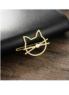 Yheakne Cat Hair Clip Barrette Gold Hair Barrette Pin Animal Hair Barrette Clips Decorative Hair Accessories for Women and Girls Cat Lover Gifts (Gold)  - Image 3