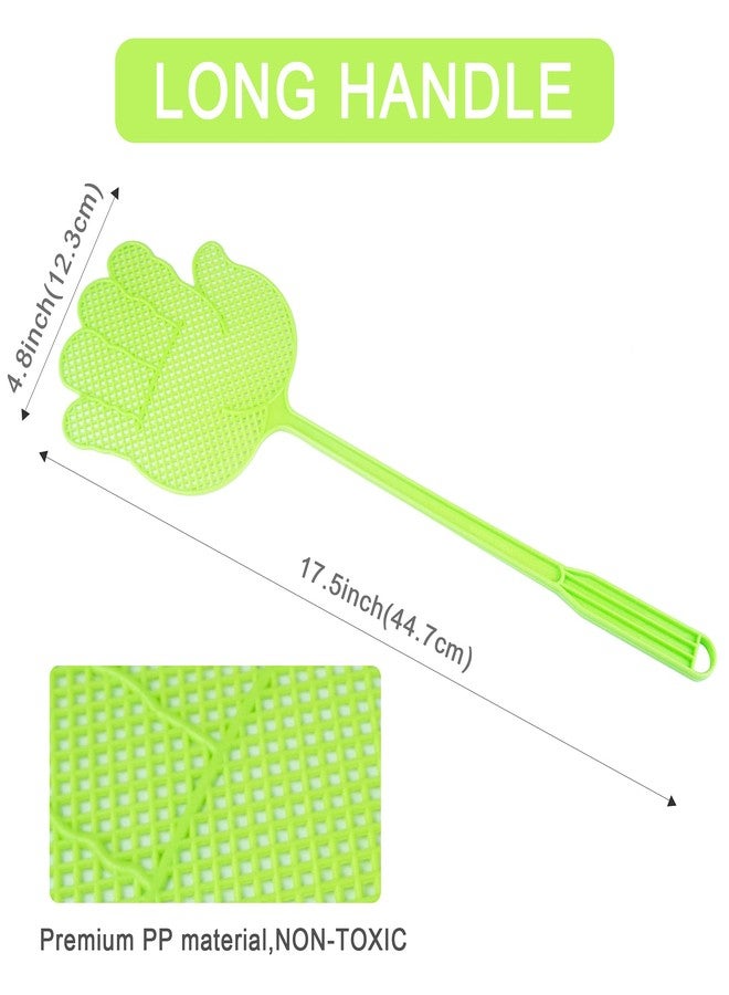Dirza Fly Swatter - Funny Hand Shaped Fly Swatters - Durable -Colorful Manual Flyswatter Plastic Bug Swatters for Home Indoor Outdoor Classroom Office 5 Pack - Image 2