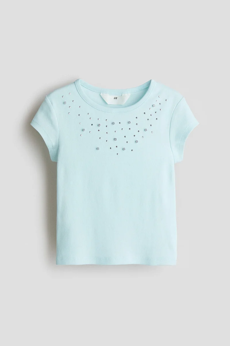 اتش اند ام بلوزة قطنية مطرزة