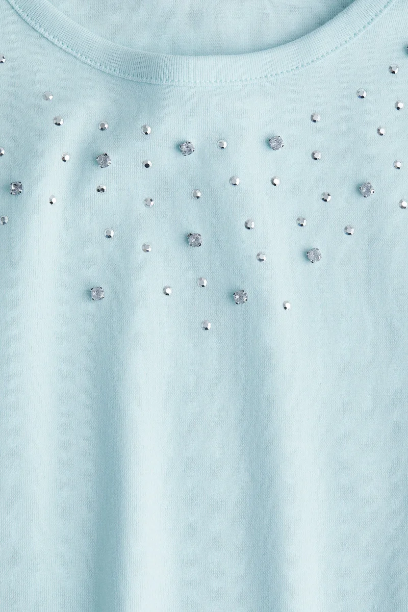 اتش اند ام بلوزة قطنية مطرزة