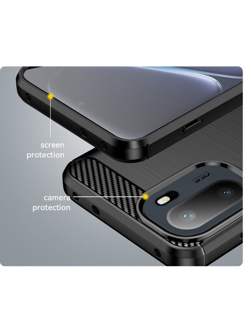 Case For OnePlus Ace 6T  ,- Protection Brushed Shockproof Cover  Durable Ultra Thin - Ultra Premium Quality Case Slip-Resistant - Black - Image 4