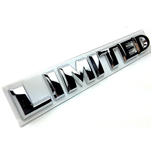 HUAPX® 3D Metal Limited Emblem Badges,1Pack OEM Chrome Aluminum Alloy Badges Decal Suit for Side Fender Rear Trunk Tailgate with Adhesive Tapes Auto Car Sticker Accessories(Silver) - Image 1