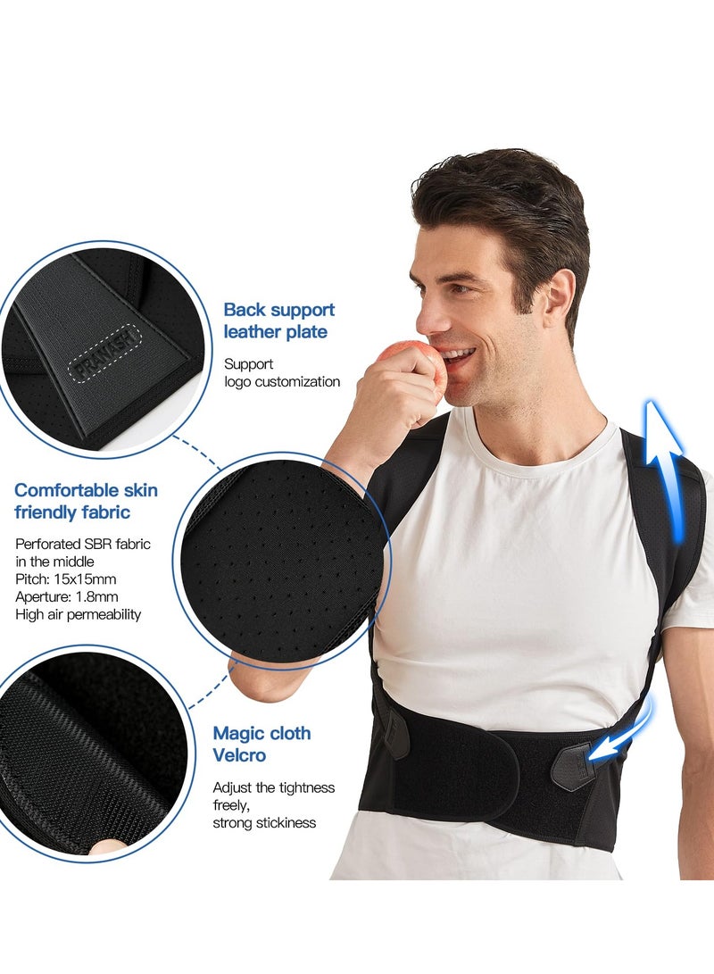 YUFAN Posture Corrector Adjustable Shoulder Straightener Back Support Brace for Women and Men Upper Spine Scoliosis Hunchback Size M 40-50kg Everyday Wear Home Use - Image 5