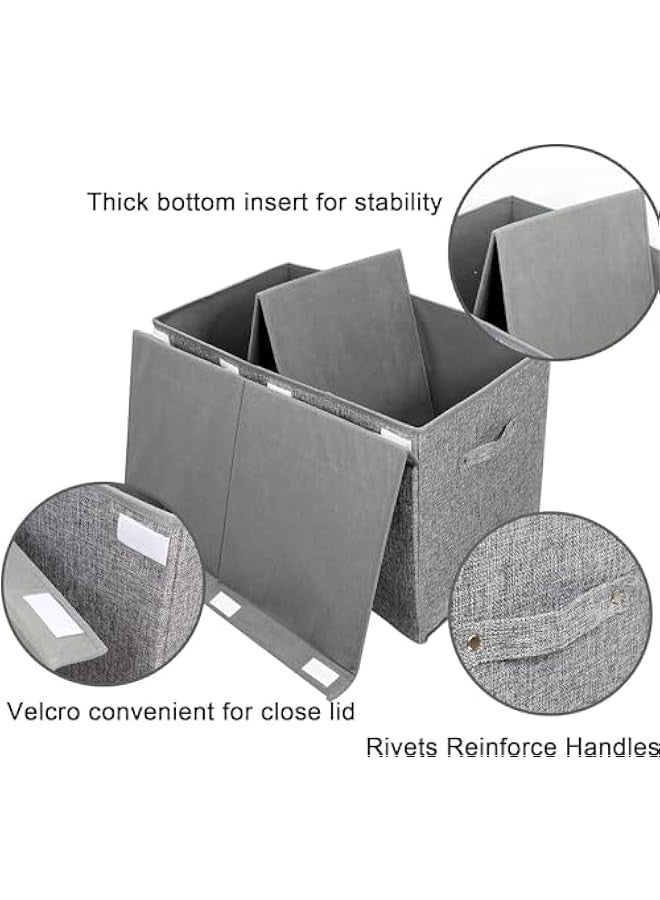 بيوينتي صندوق ألعاب كبير لتخزين ألعاب الأولاد والبنات والأطفال، صندوق منظم ألعاب قابل للطي مع أغطية، صناديق تخزين ألعاب متينة للبطانية أوالألعاب، للأطفال والبنات والأطفال الصغار أوغرفة الحضانة أوغرفة اللعب - Image 3