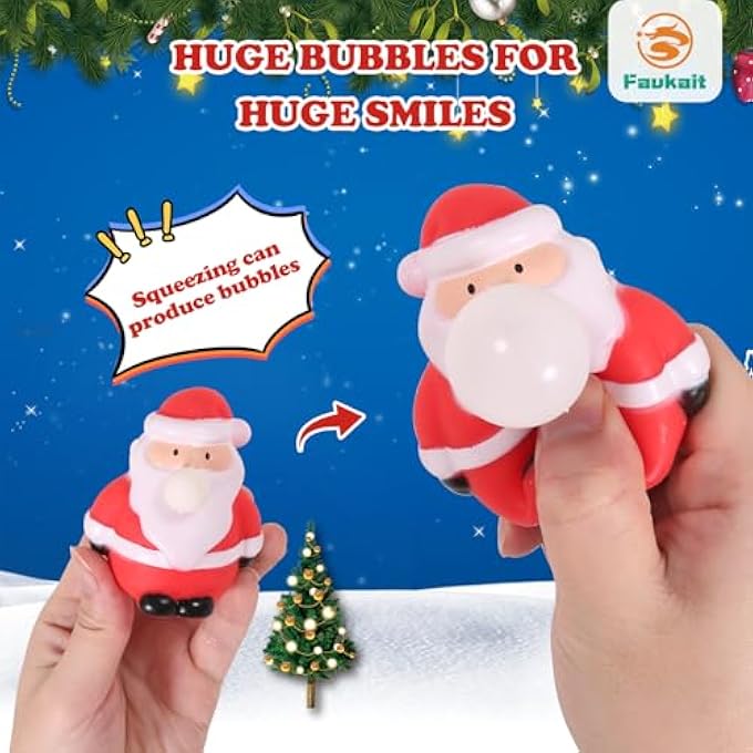 FauKait 3 Pack Christmas Squeeze Out Eyes Toys for Kids Boys Girls Toddlers Christmas Stocking Stuffers Party Favors Gifts (3pcs Christmas Squeeze Out Eyes Toys) - Image 2