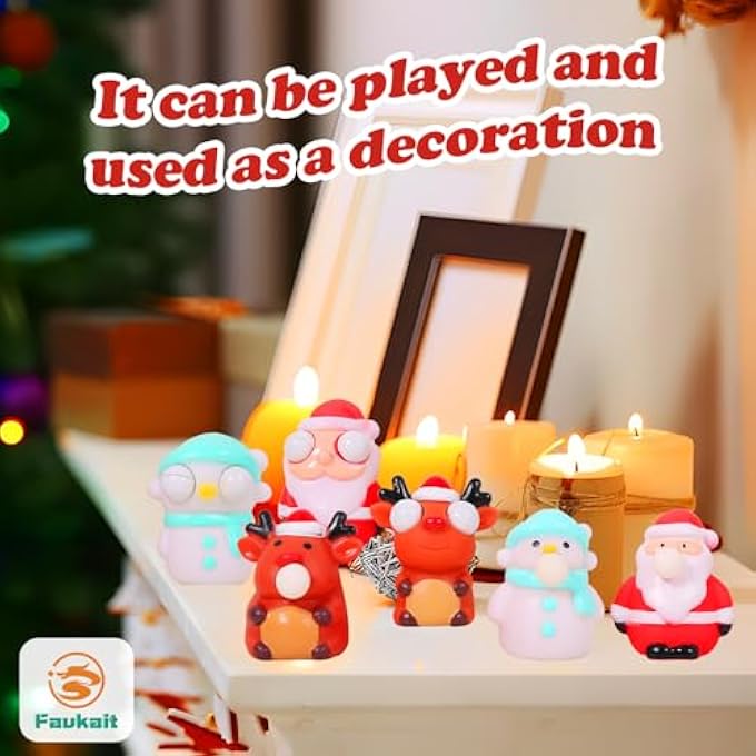 FauKait 3 Pack Christmas Squeeze Out Eyes Toys for Kids Boys Girls Toddlers Christmas Stocking Stuffers Party Favors Gifts (3pcs Christmas Squeeze Out Eyes Toys) - Image 5