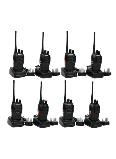 Promage Connect PC-WT-700 Portable Two Way Radio Eight Pack, 420-450MHz, 16 Channels, 1500mAh Battery, Emergency Alarm, Flash Light, VOX Function, High Quality and Reliable | PC-WT-700 | 8 Pack
