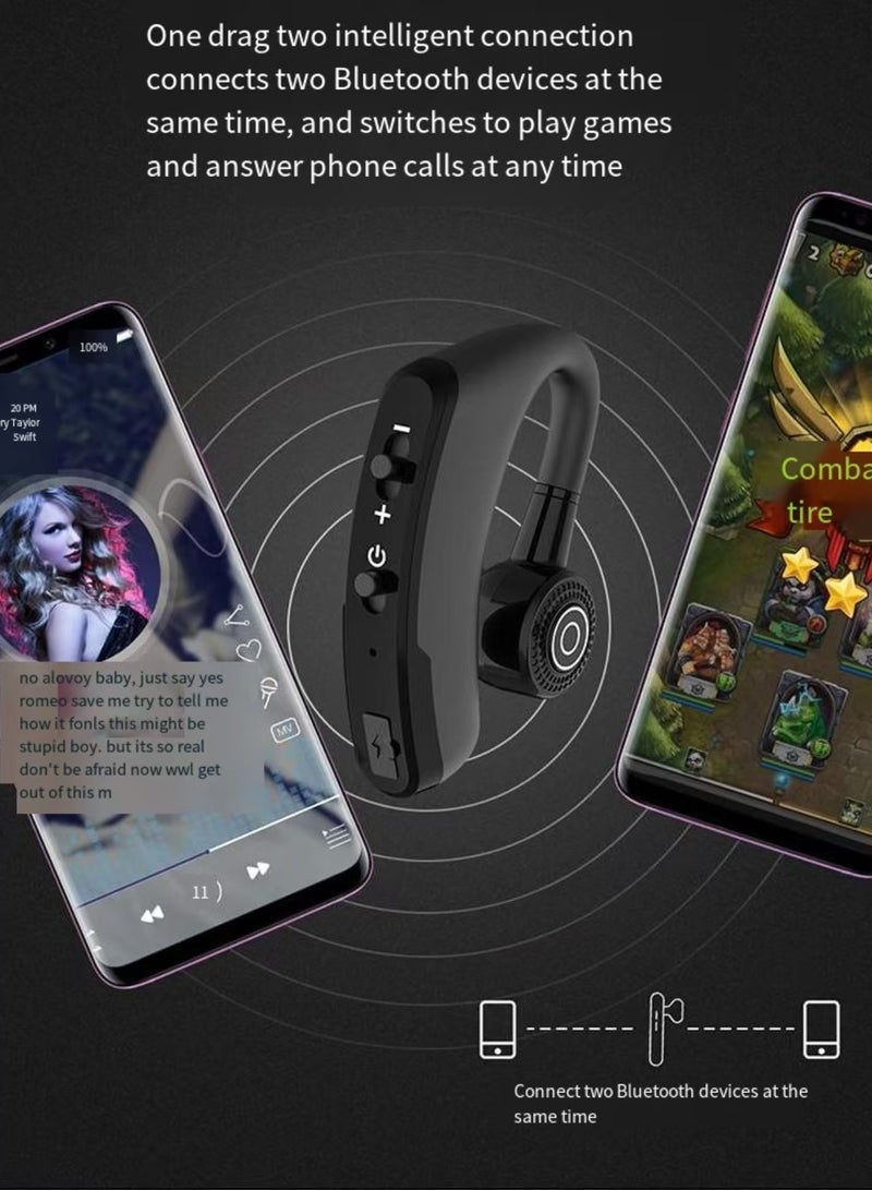 Neutral V9S Ear Hanging True Wireless Bluetooth 5.0 Earphones Low Latency Fast Charging IPX3 Waterproof Black - Image 4