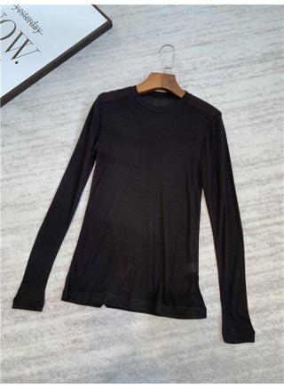 Comfortable Lightweight Elastic Slim-fit Wool Tencel Crewneck Long-sleeved Base T-shirt Women's Spring Summer New - pzsku/Z2510AA175B3EA8CA7A41Z/45/1750064575/a029e408-e45b-4a3b-b9f7-082684149077