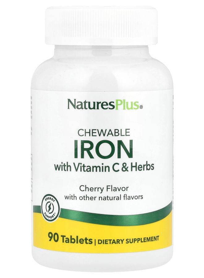 Chewable Iron with Vitamin C and Herbs Cherry 90 Tablets
