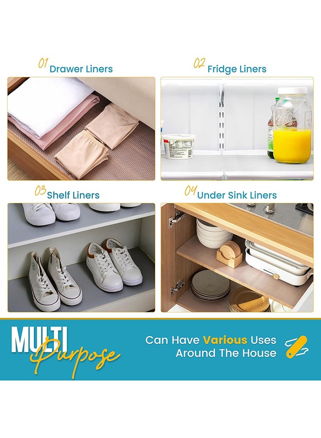 Kitchen Drawer Linerss (44.5 X 500 Cm) Cupboard Liners Kitchen Non Slip Shelf Mat & Fridge Liners That Protects Against Spills Multiuse Shelf Liners For Kitchen Cabinets - Image 3