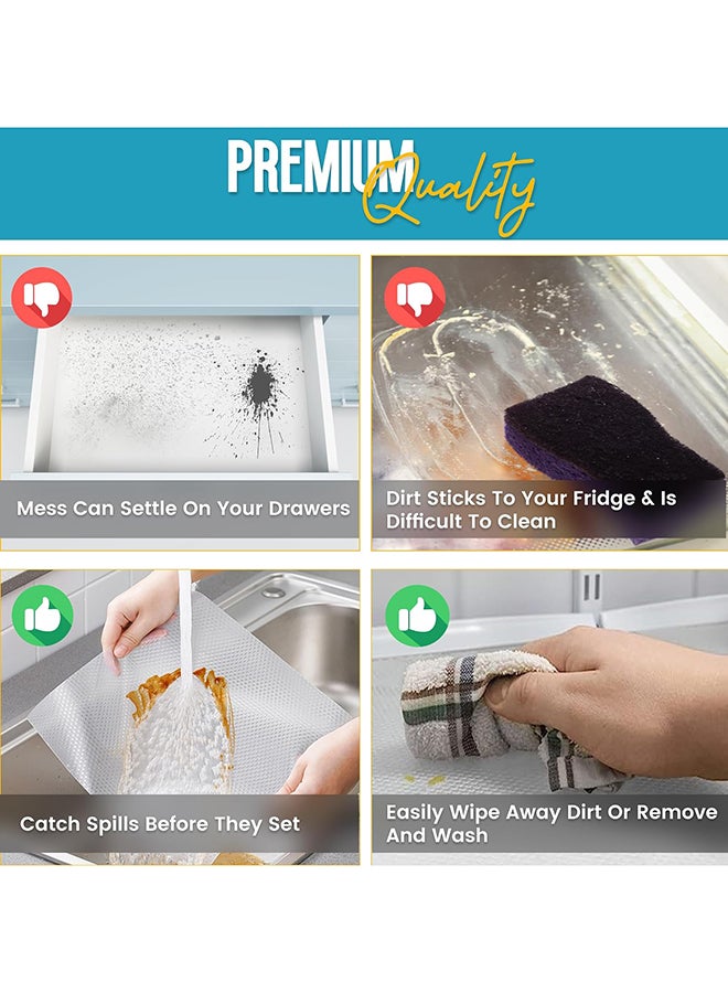 Kitchen Drawer Linerss (44.5 X 500 Cm) Cupboard Liners Kitchen Non Slip Shelf Mat & Fridge Liners That Protects Against Spills Multiuse Shelf Liners For Kitchen Cabinets - Image 2