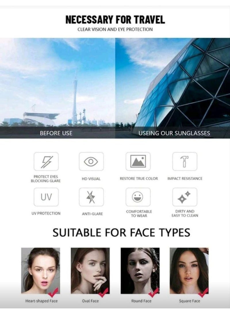 Shein Women Casual Vintage Square Oversized Fashion Sunglasses - Image 5