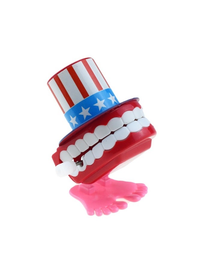 Winding Chain Jumping Teeth Novelty Winding With Eyes Topper Jumping Teeth Halloween School Season Student Reward-Color:Rotating Top Hat Smile - Image 3