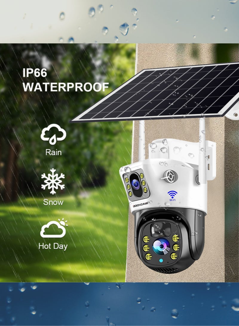 DOCKCASE 4.0MP Dual-Lens WIFI Indoor/Outdoor Security Solar Camera - Image 2