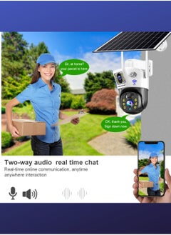DOCKCASE 4.0MP Dual-Lens WIFI Indoor/Outdoor Security Solar Camera  - Image 4