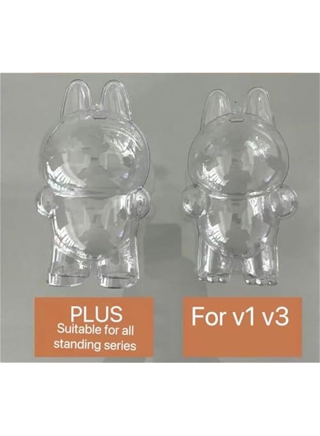 Protective Case for 17cm Standing Dolls,Acrylic Display Case with Silicone Strap Keychain,Clear Display Storage Cover,No Dolls Included (for Fall in Wild Let's Checkmate Series)  - Image 4