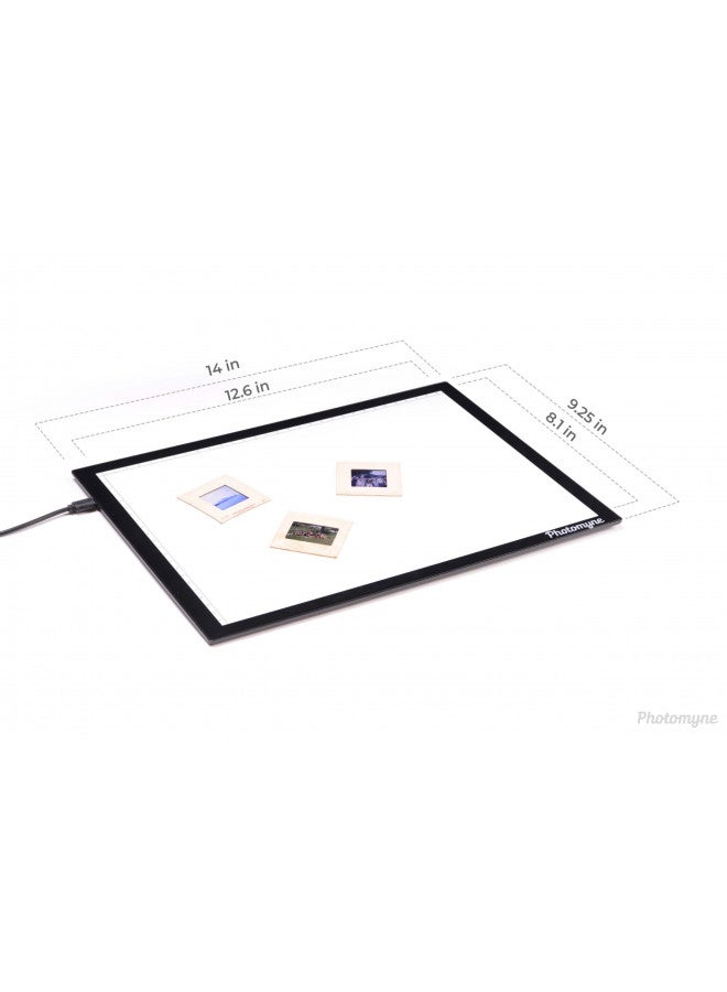 Photomyne A4 Slide Viewer | Light Pad Backlight | Negative Viewer | Film Negatives & Old Slides Scanning Light Box | Hands-Free Ultra-Thin Ultimate Brightness (Includes USB Adapter) - Black - Image 4