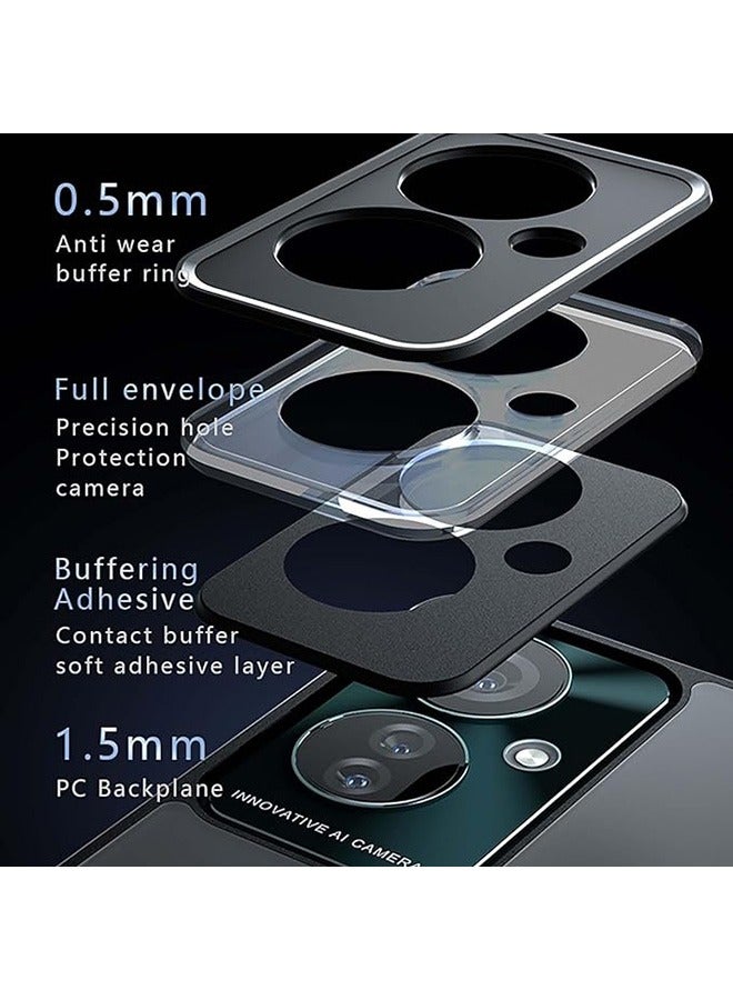 Case for Oppo Reno 11F 5G, Frosted Translucent Back Protective Slim Phone Cover, Anti-Fingerprints, Anti-Fall Drop Protection, TPU High Quality Material Shockproof Case (Black) - Image 5